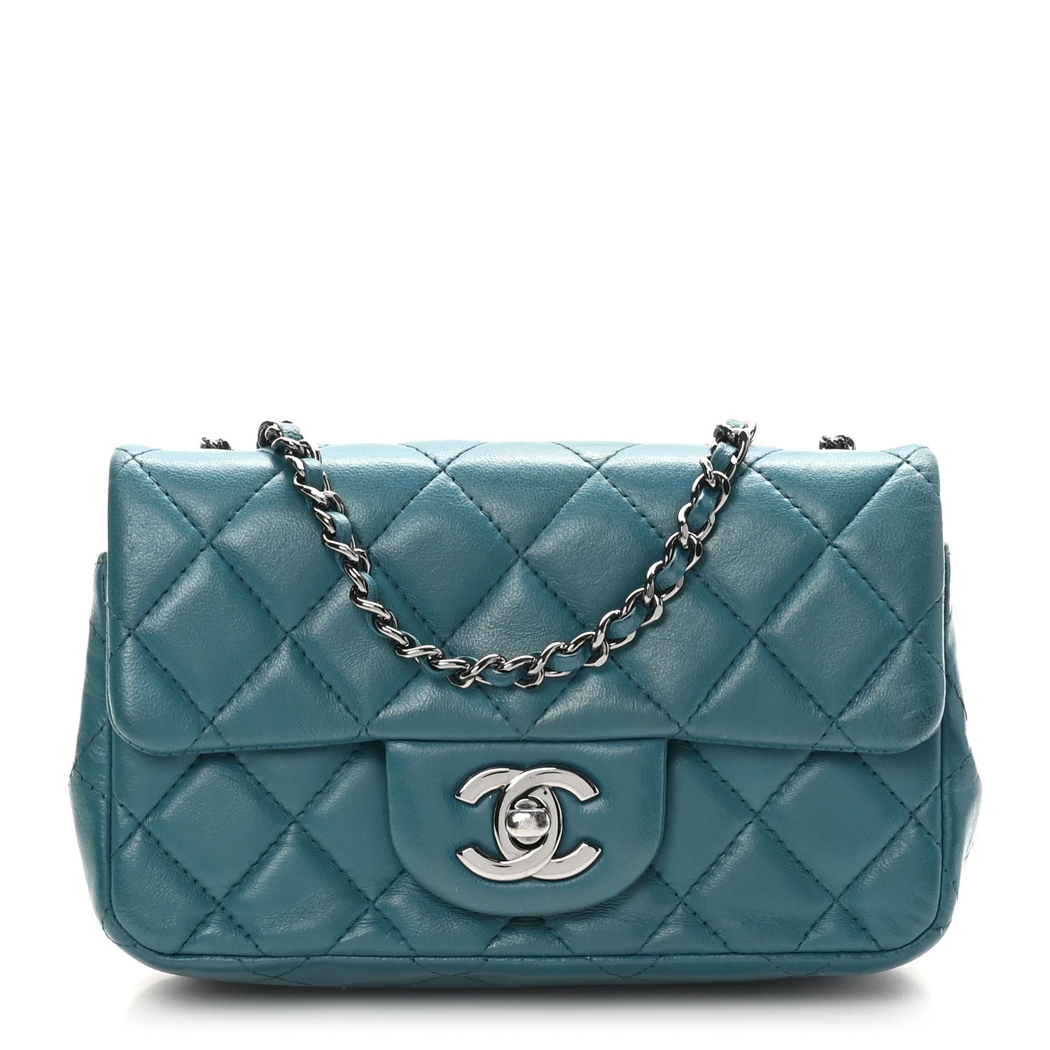 Chanel Lambskin Quilted Extra Mini Rectangular Flap 1 of 12