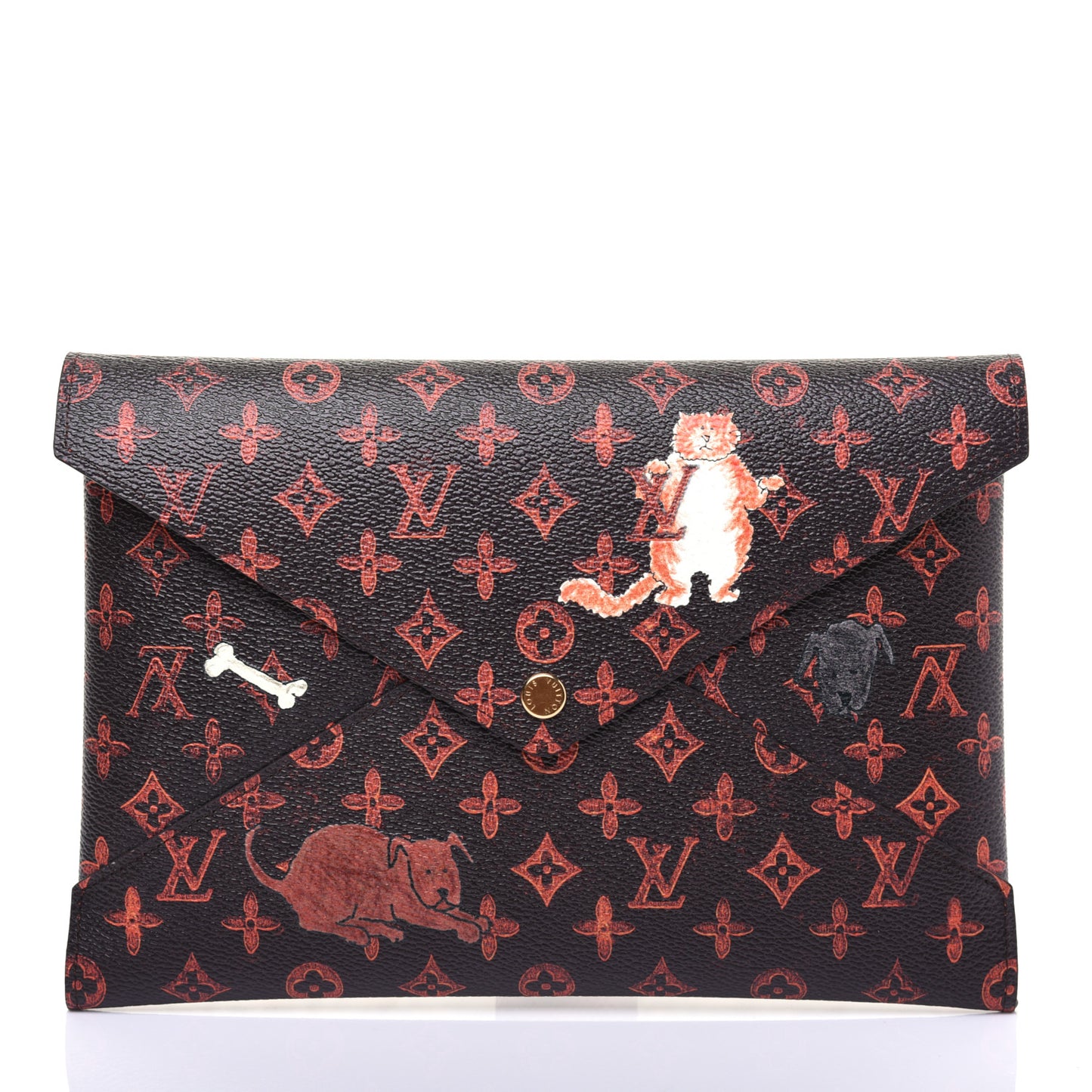 Catogram Kirigami Pochette Set Marron White Black