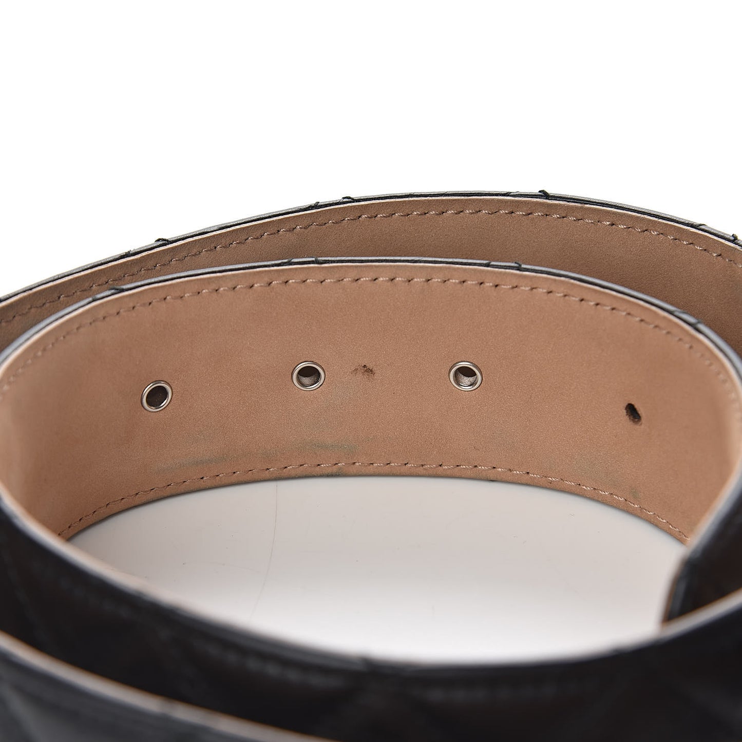 Aged Calfskin Quilted Reissue Belt 75 30 Black