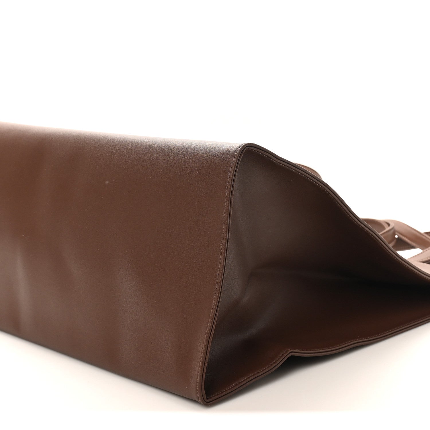 Telfar Vegan Leather Large Shopping Bag Chocolate 8 of 8