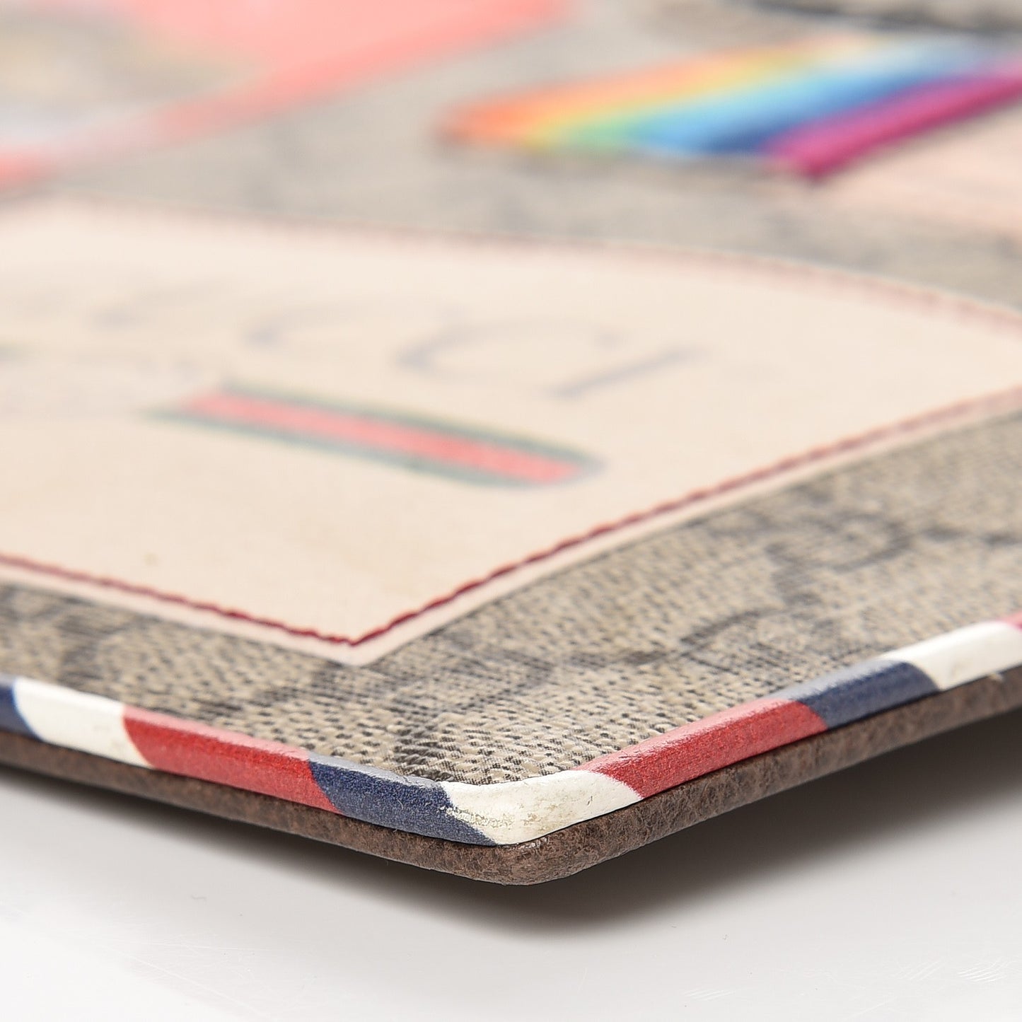GG Supreme Monogram Courrier Documents Holder Beige New Acero