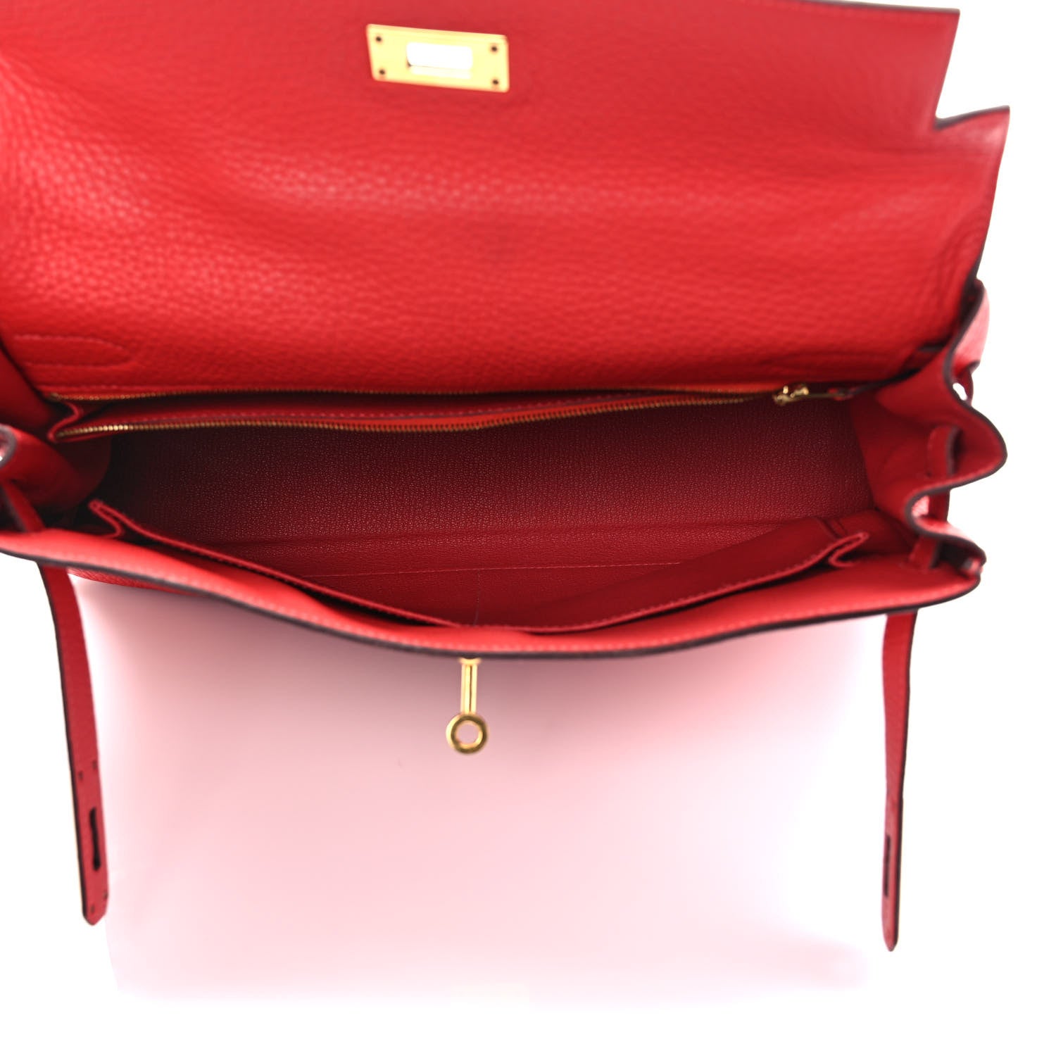 Hermes Taurillon Clemence Kelly Retourne 32 Rouge Pivoine 5 of 10