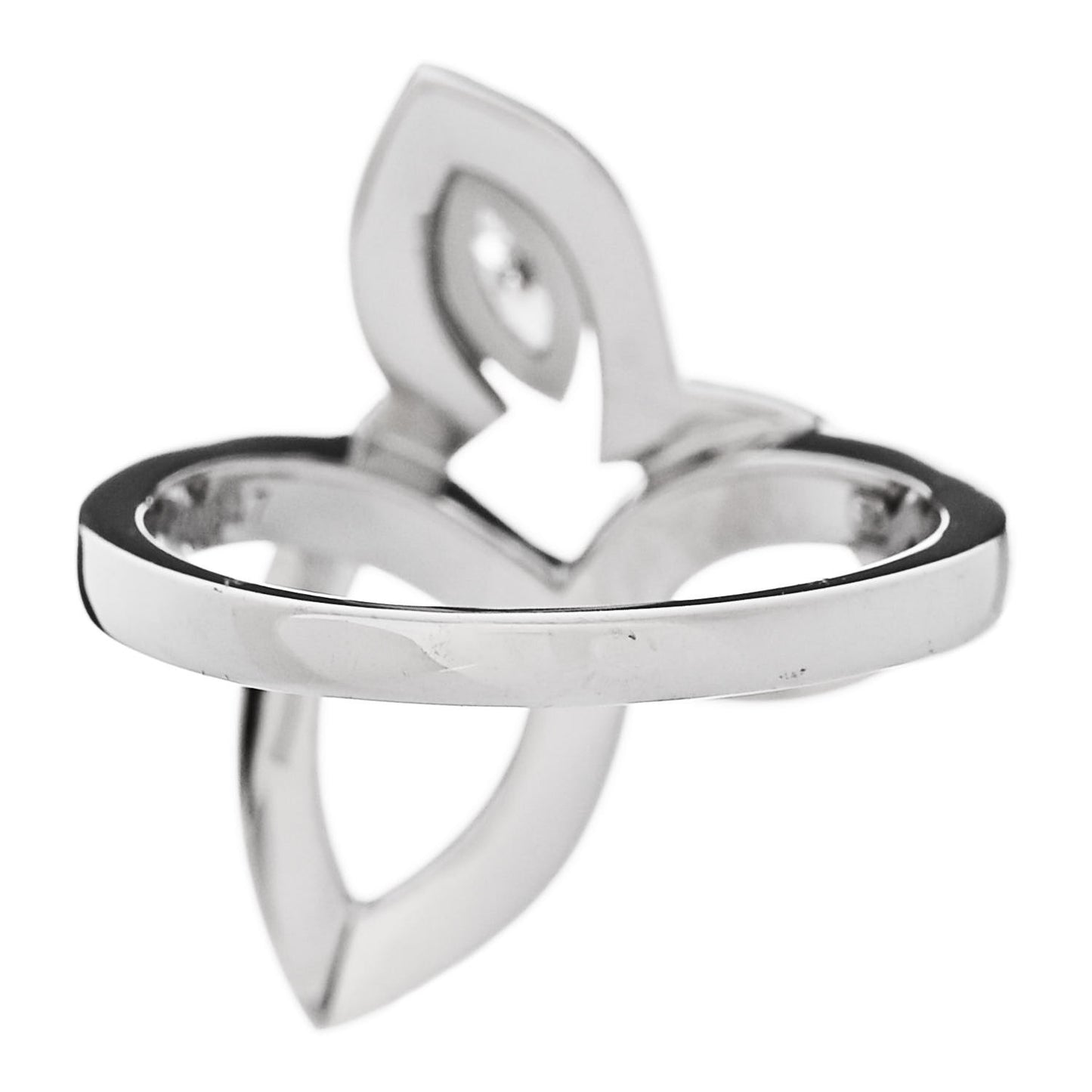 Platinum Diamond Lily Cluster Ring 53 6.25
