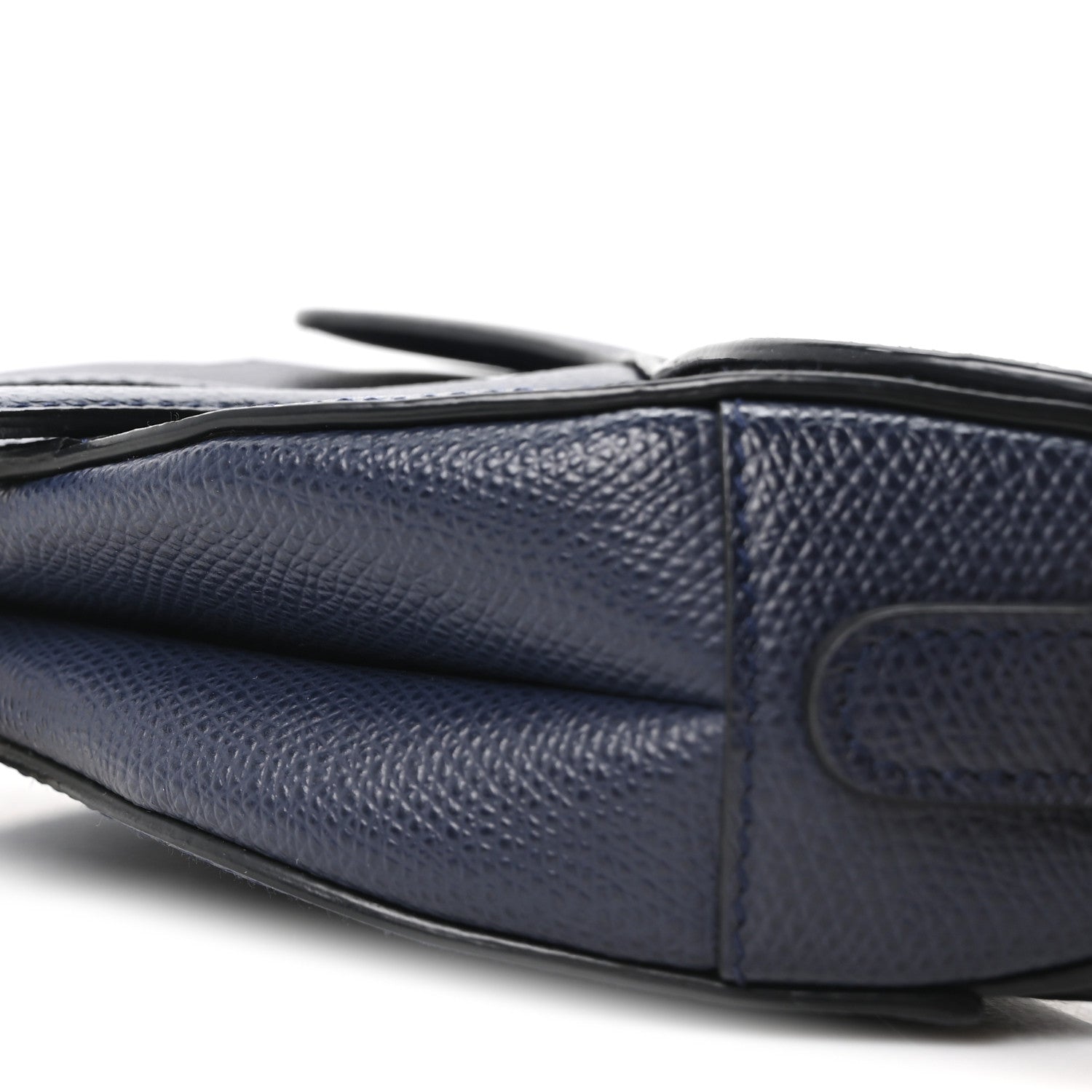 Christian Dior Grained Calfskin Mini Saddle Bag Navy 10 of 10