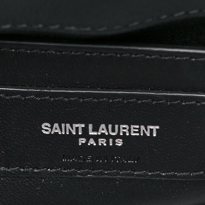 Saint Laurent Calfskin Y Quilted Monogram Small Loulou Chain Satchel Black 5 of 8
