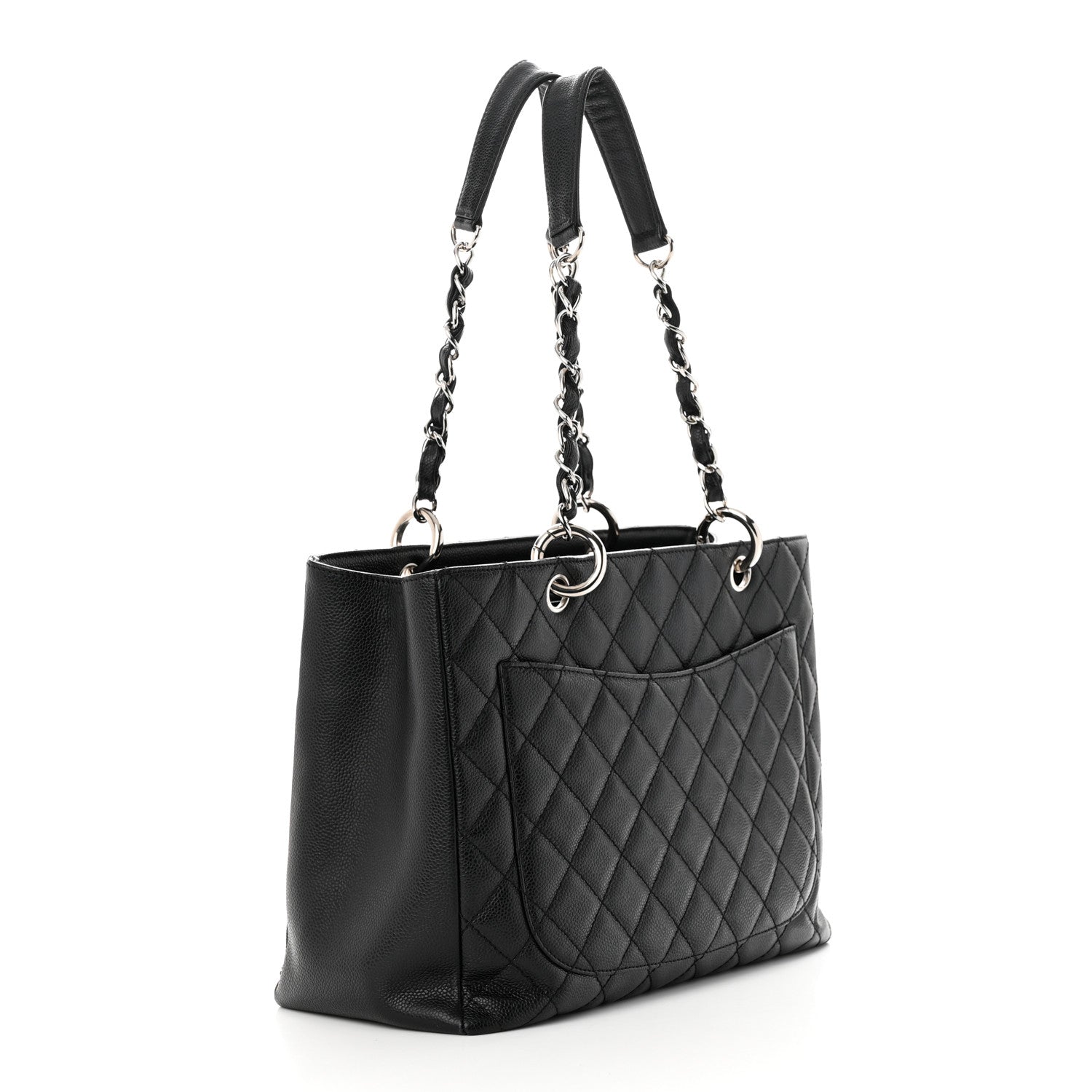 Chanel Caviar Quilted Grand Shopping Tote GST Black 3 of 11