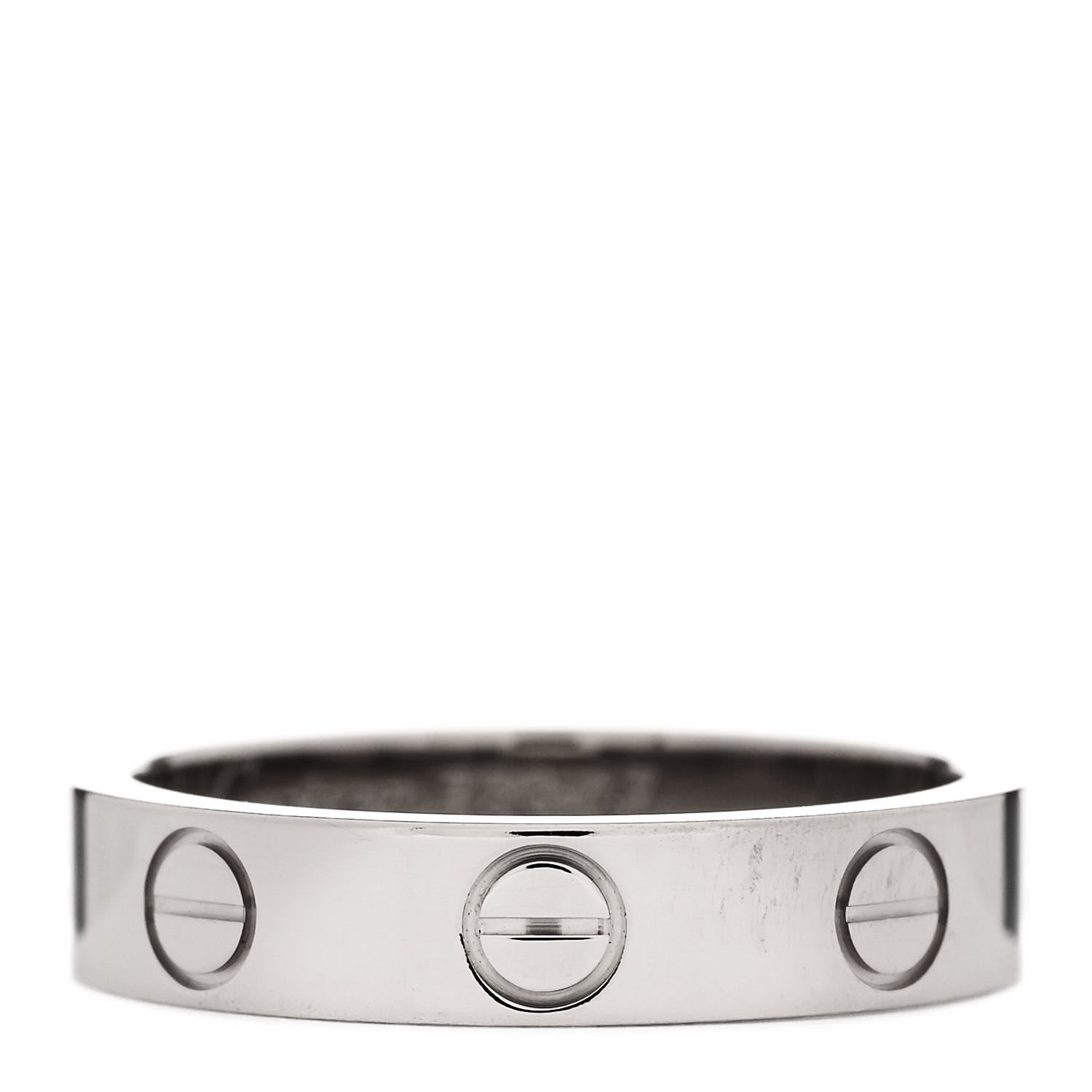 Cartier 18K White Gold 3.5mm LOVE Wedding Band Ring 47 4 1 of 4