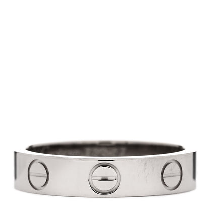 Cartier 18K White Gold 3.5mm LOVE Wedding Band Ring 47 4 1 of 4