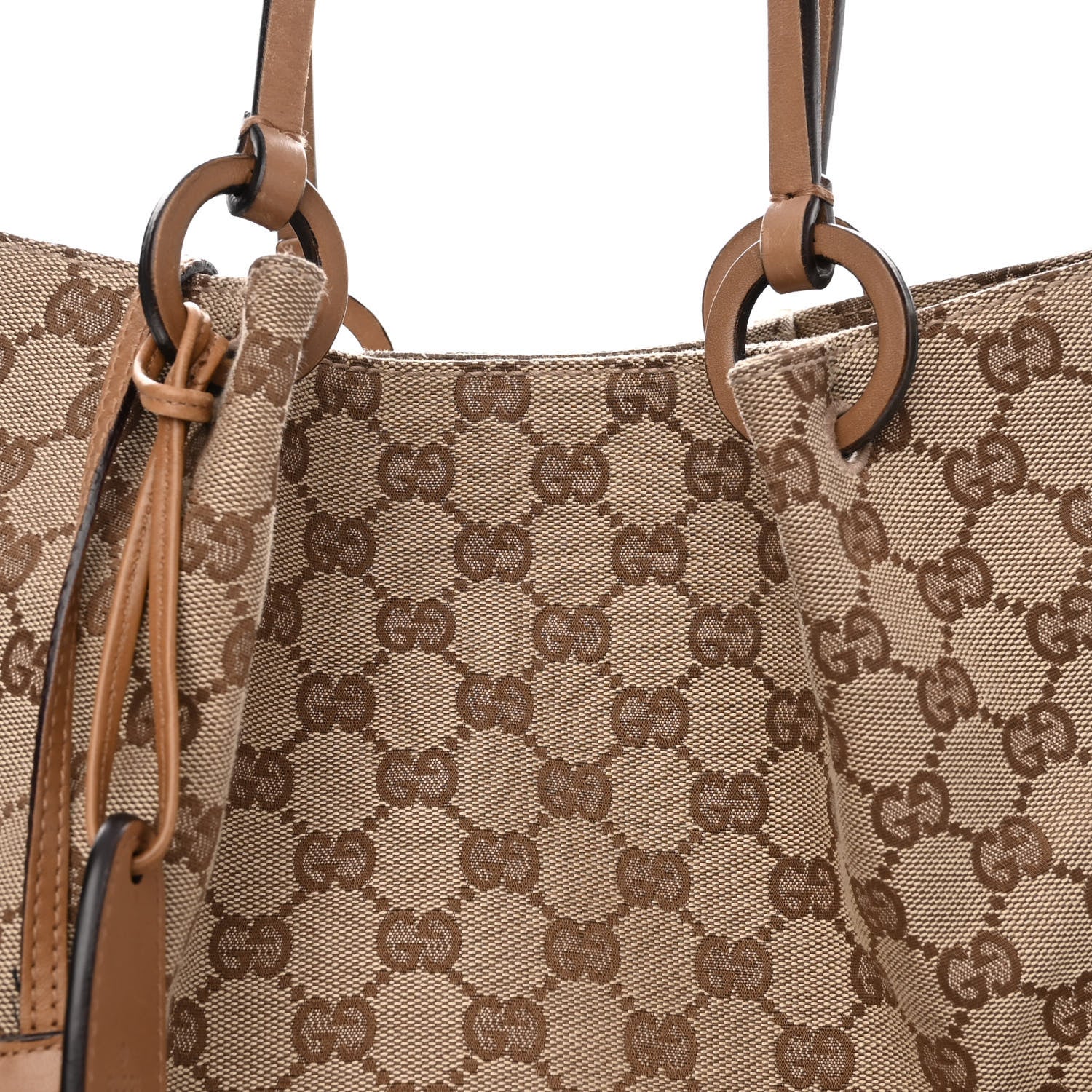 Gucci Monogram Calfskin Tote Brown 8 of 15