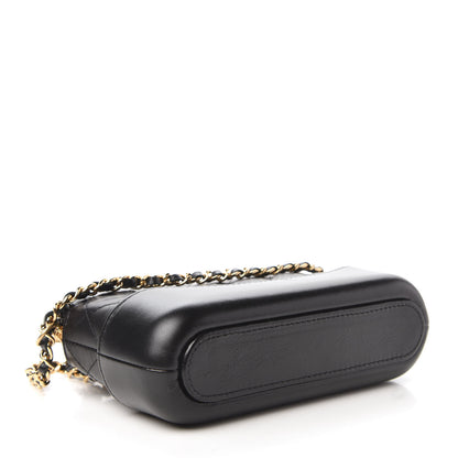 Chanel Aged Calfskin Quilted Small Gabrielle Clutch With Chain Black 4 of 11