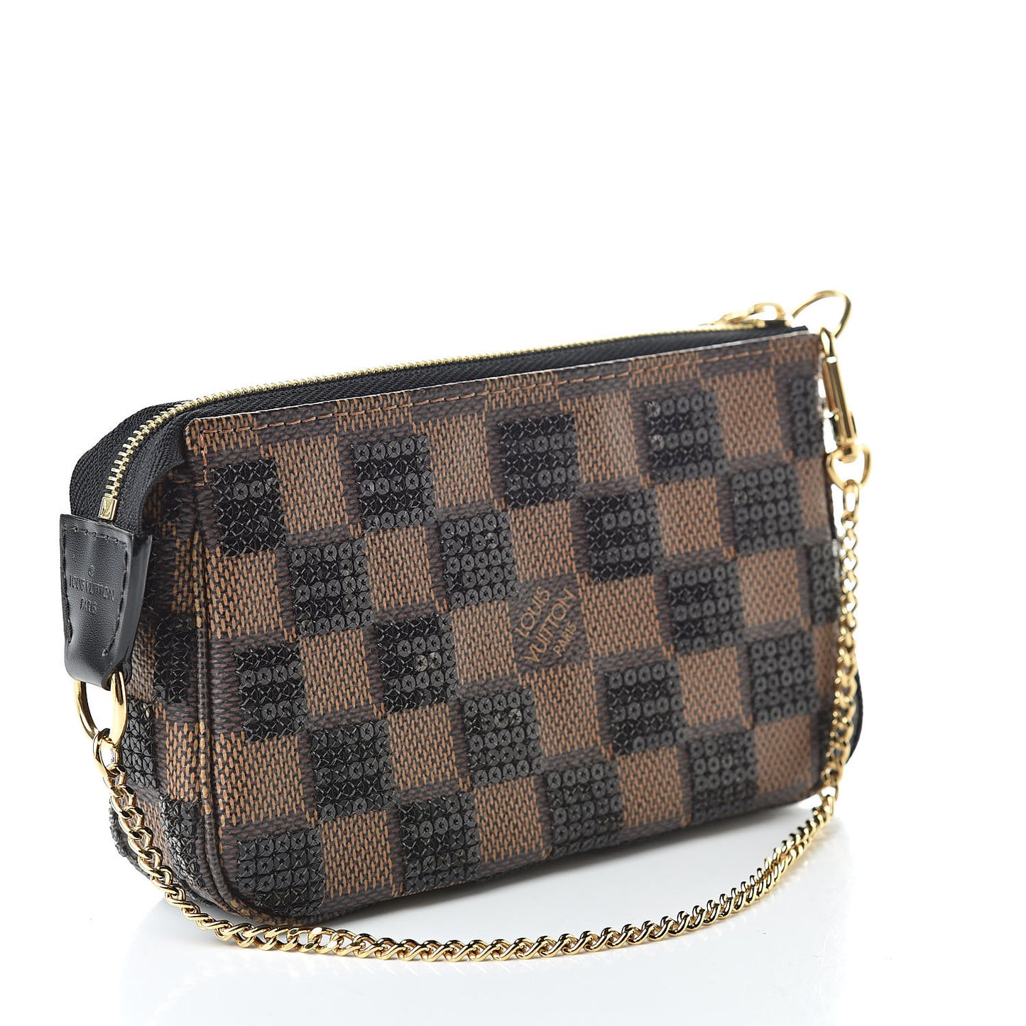 Damier Paillettes Mini Pochette Accessories Black