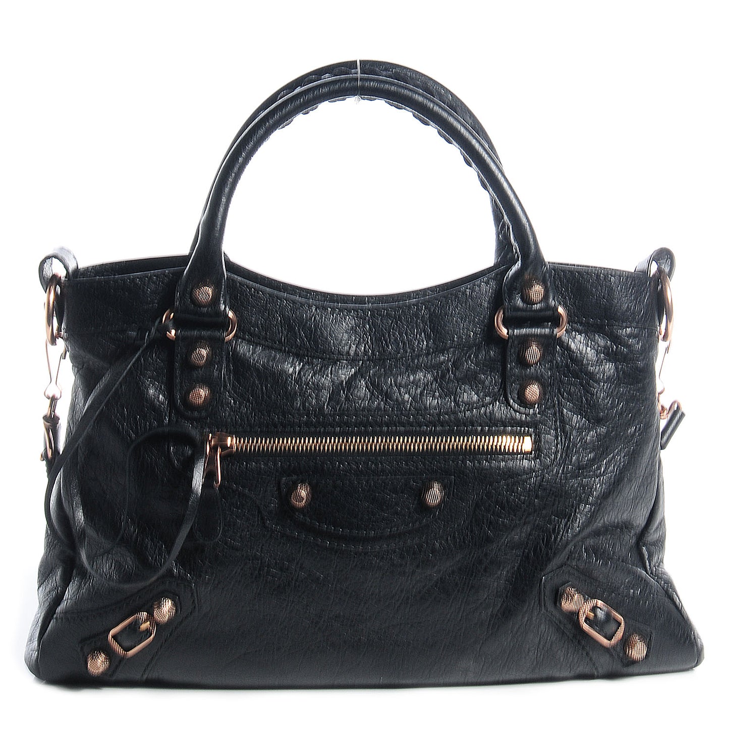 Agneau Giant 12 Rose Gold Hardware Town Black