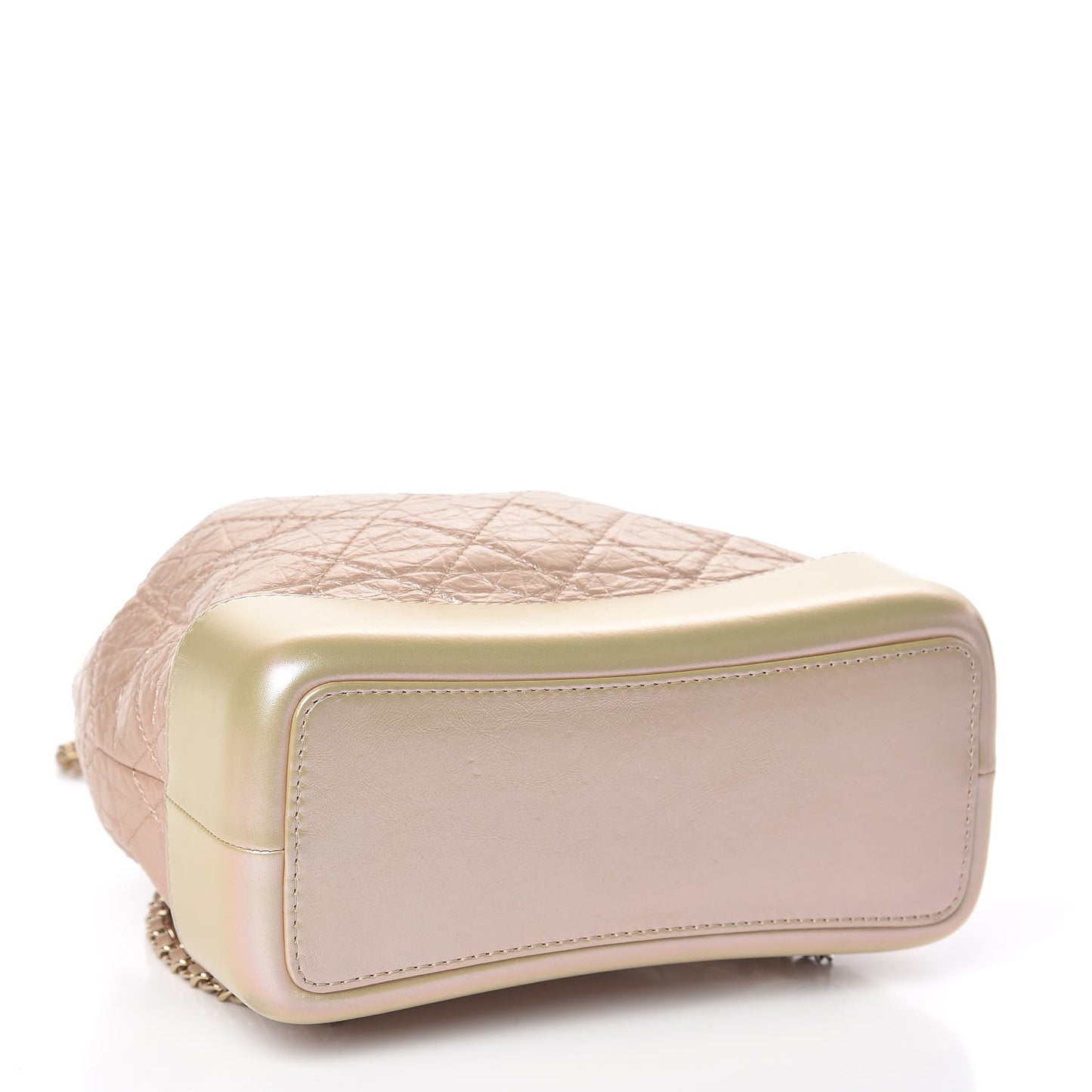 Iridescent Lambskin Calfskin Small Quilted Gabrielle Backpack Light Pink