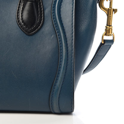 Celine Smooth Calfskin Nano Luggage Ocean Blue 15 of 19