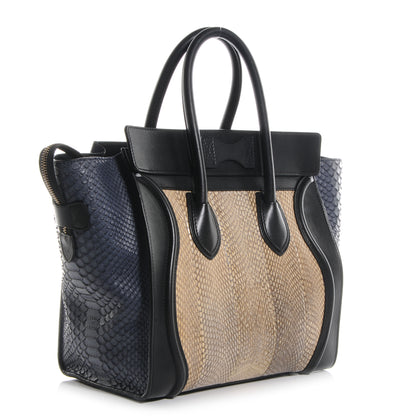 Celine Cobra Mini Luggage Black Navy Khaki 3 of 9