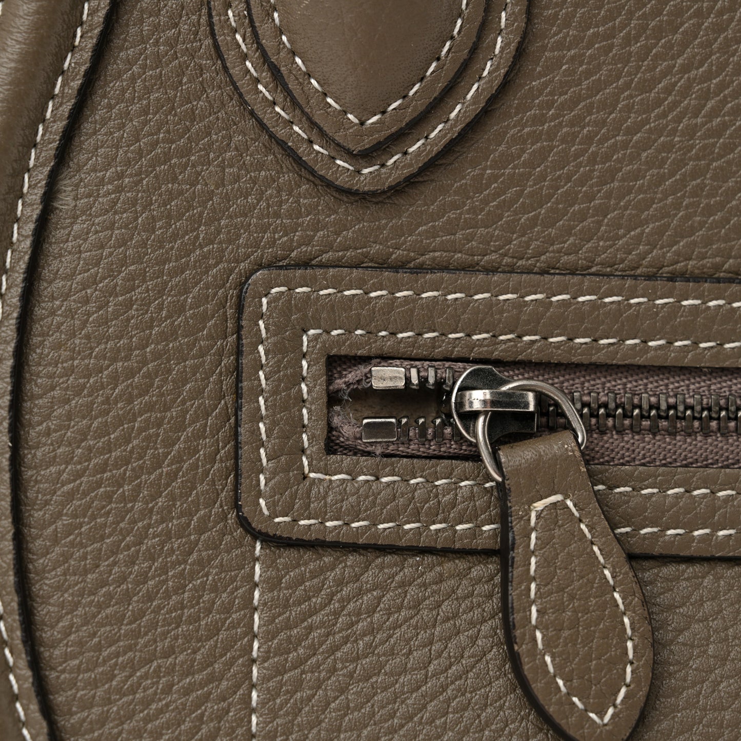 Drummed Calfskin Nano Luggage Souris