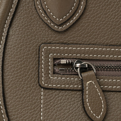 Celine Drummed Calfskin Nano Luggage Souris 18 of 18