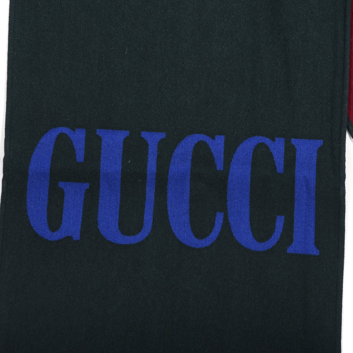 Wool Silk Guccium Scarf Petroleum Blue Bordeaux