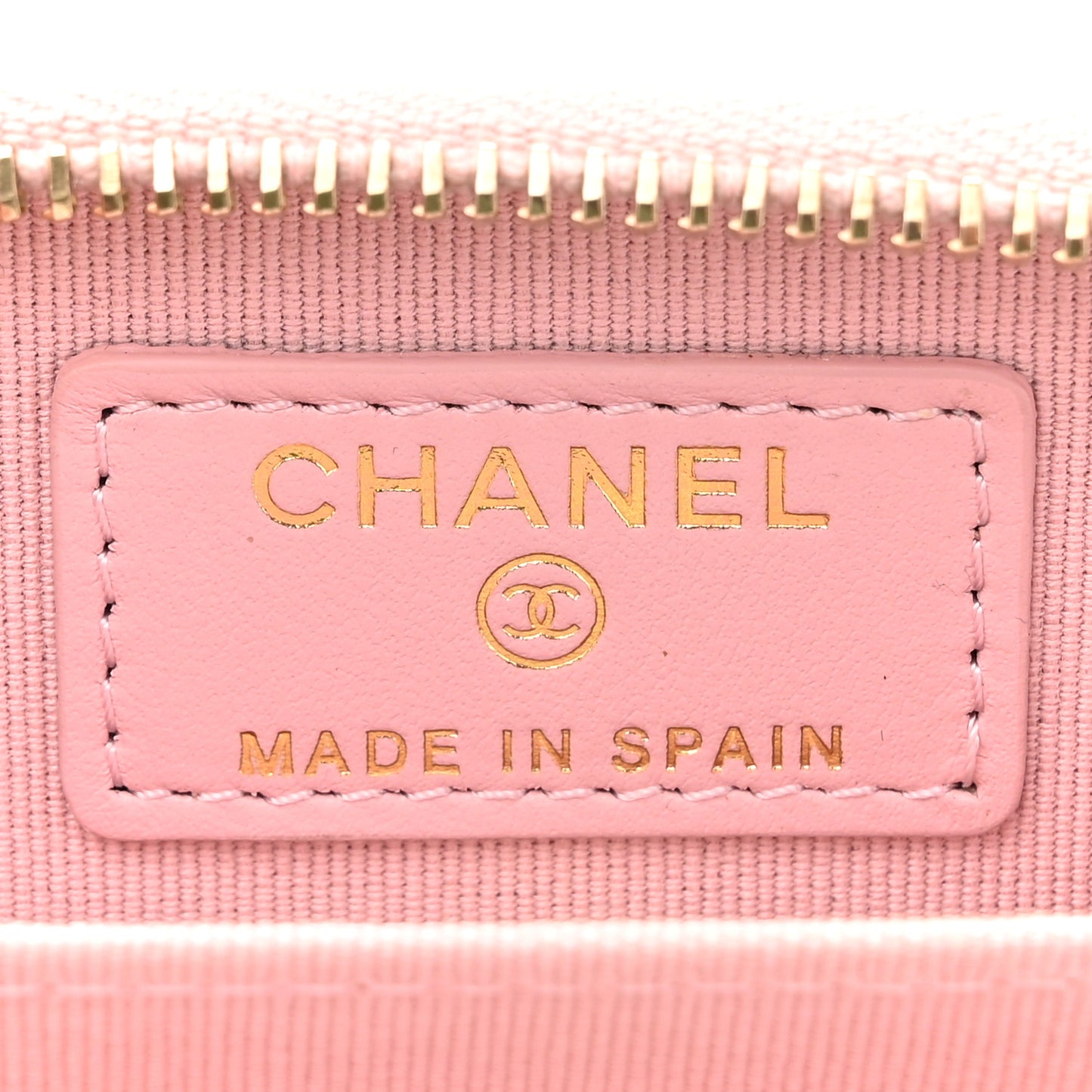 Caviar Quilted Zip Coin Purse Light Pink