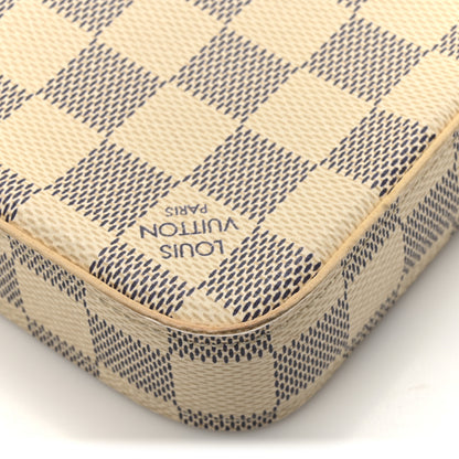 Louis Vuitton Damier Azur Pochette Felicie Chain Wallet Rose Ballerine 19 of 19