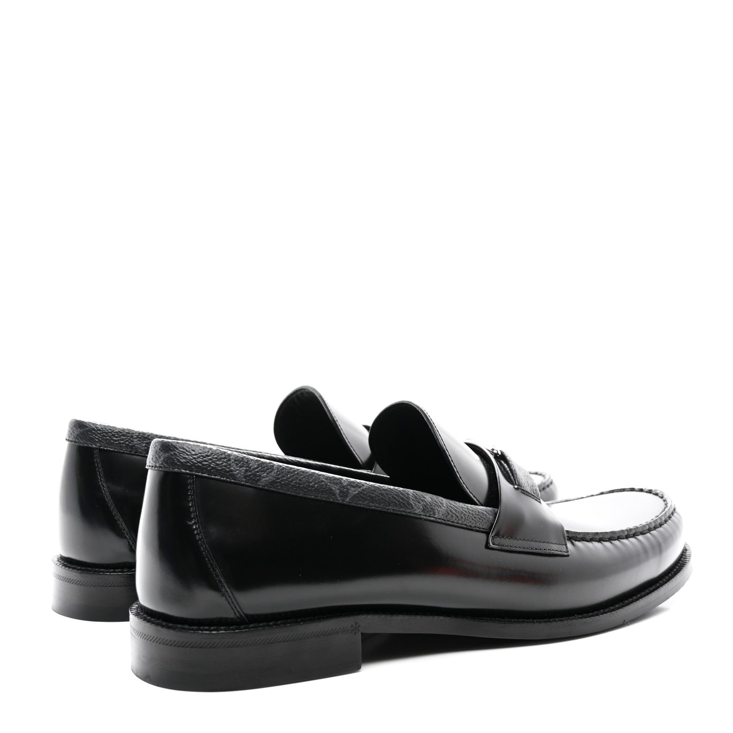 Calfskin Monogram Eclipse Mens Major Loafers 12 Black