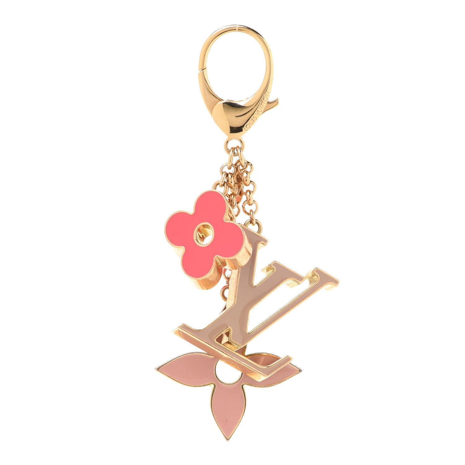 Louis Vuitton Fleur De Monogram Bag Charm Pink 1 of 8
