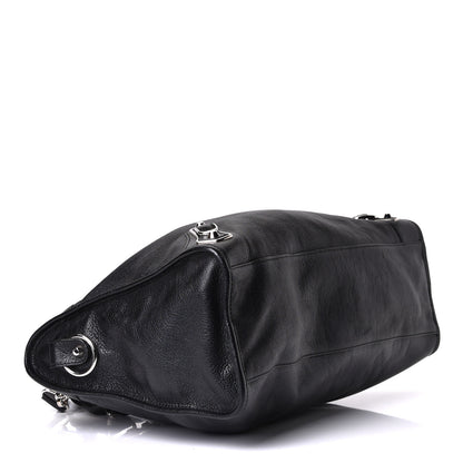 Balenciaga Chevre Silver Metallic Edge Hardware City Black 3 of 5