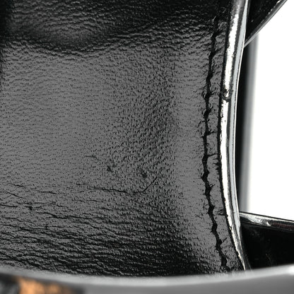 Saint Laurent Metallic Patent Sexy 95 Tanouk Platform Sandals 37 Argento 11 of 13