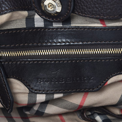 Burberry Grainy Calfskin Small Canterbury Tote Dark Chocolate 6 of 11