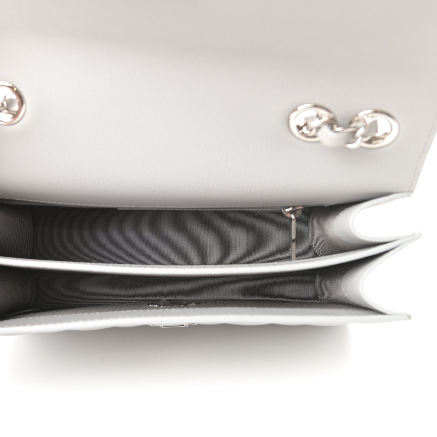 Lambskin Quilted Small CC Box Flap Grey