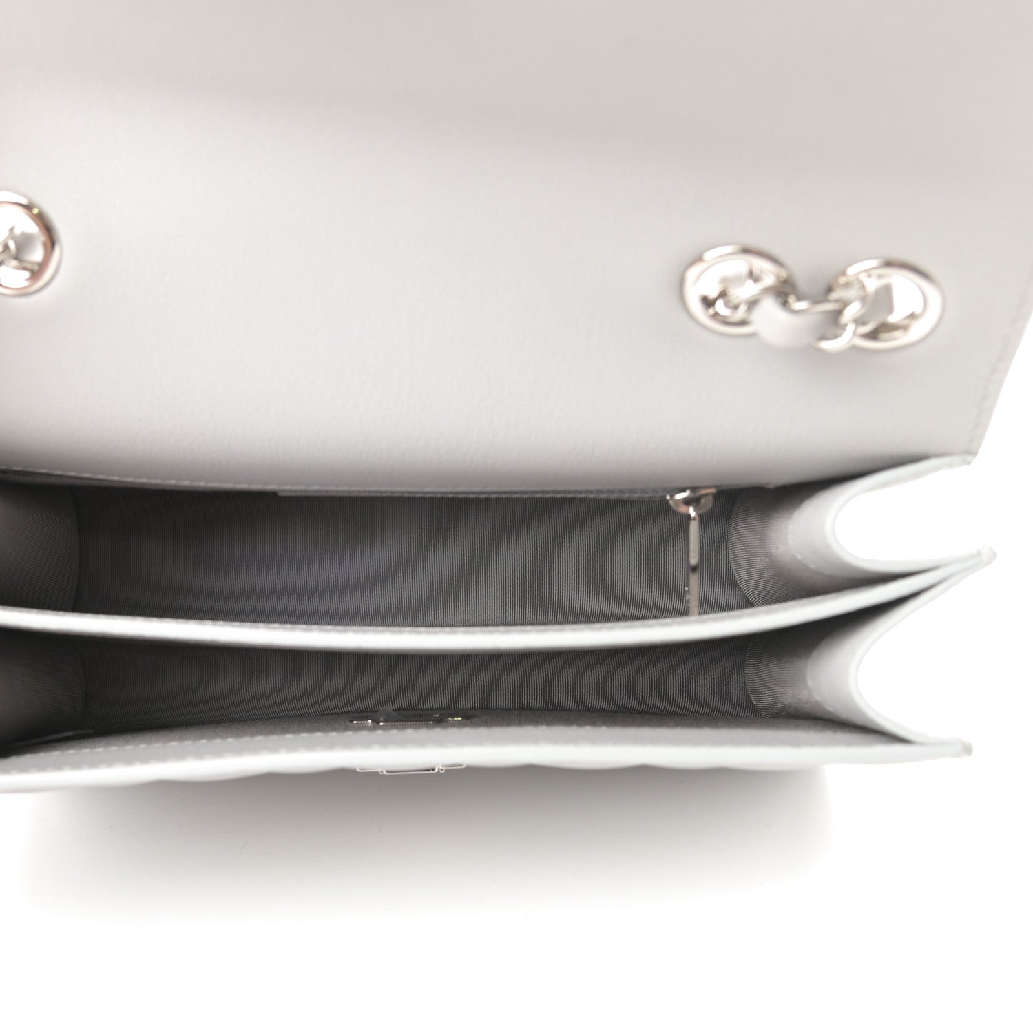 Chanel Lambskin Quilted Small CC Box Flap Grey 5 of 11