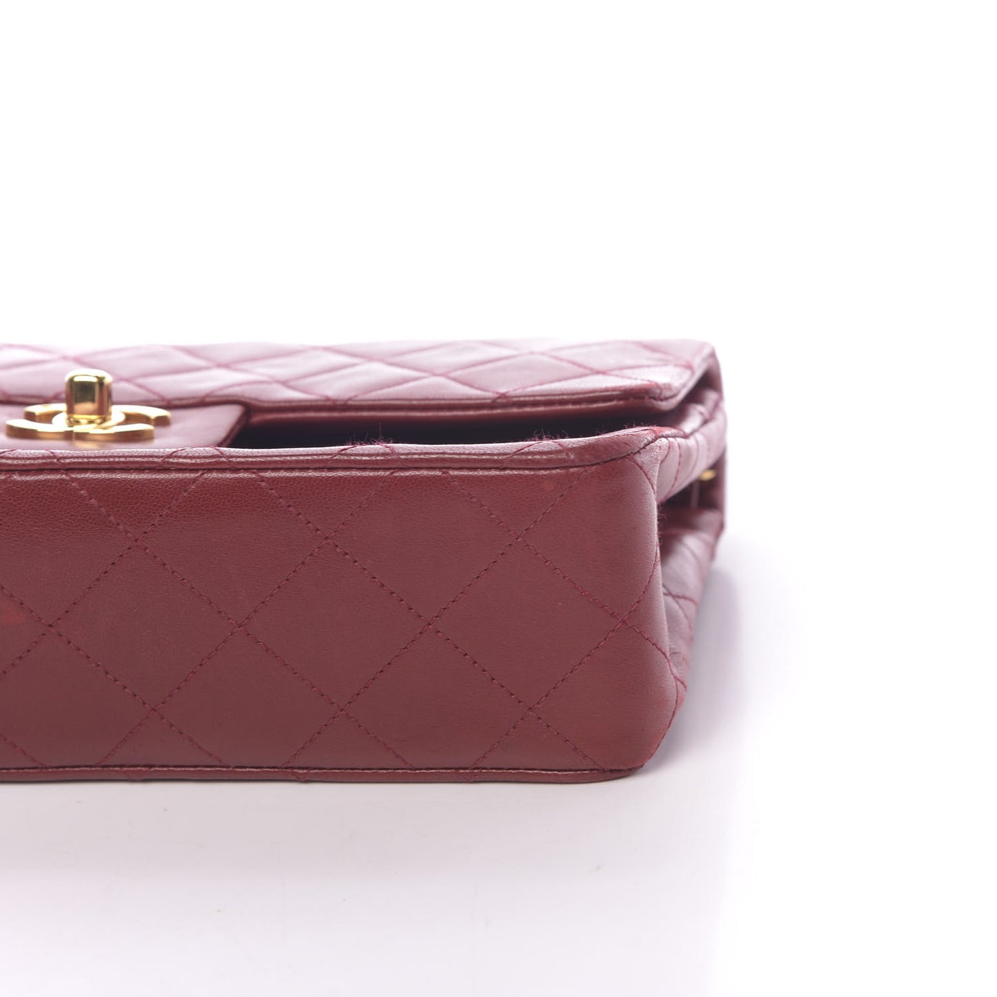 Lambskin Quilted Small Double Flap Red