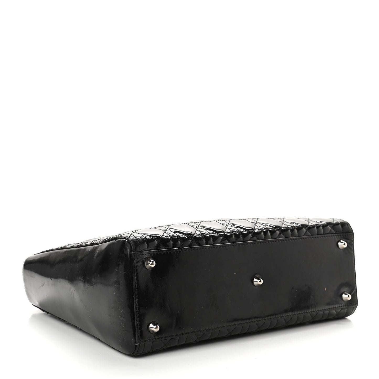 Patent Cannage Large Lady Dior Black