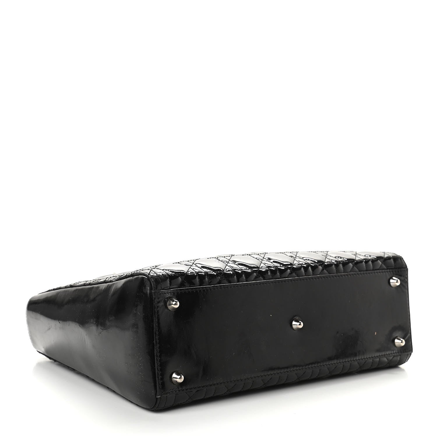 Christian Dior Patent Cannage Large Lady Dior Black 3 of 12