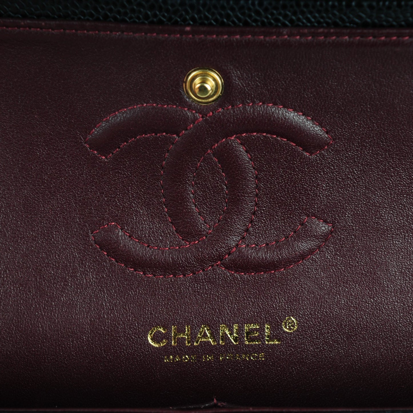 Caviar Quilted Small Double Flap Black