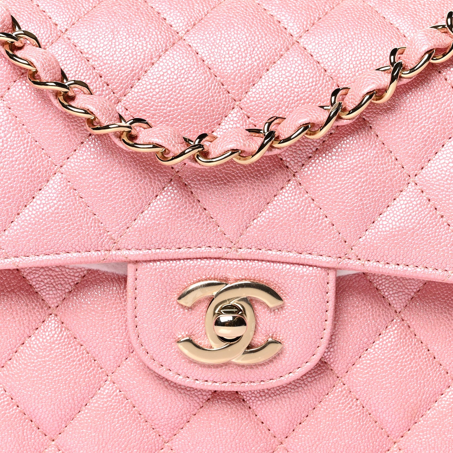 Chanel Iridescent Caviar Quilted Small Double Flap Pink 8 of 11