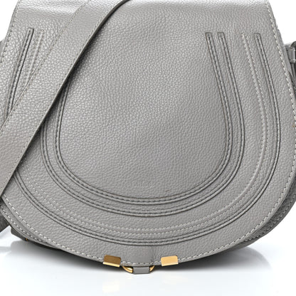 Chloe Calfskin Medium Marcie Round Crossbody Bag Cashmere Grey 7 of 9