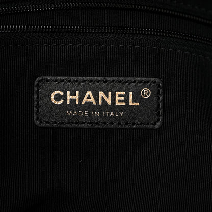 Chanel Suede Calfskin Shiny Lambskin Quilted Small Coco Base Shopping Bag Beige Black 6 of 10