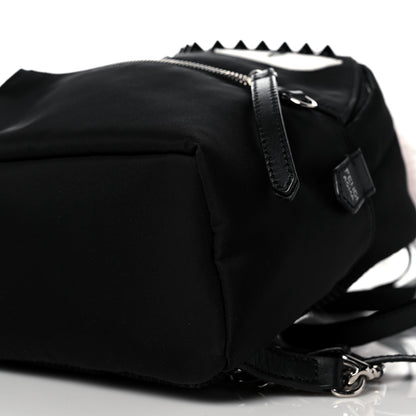Fendi Nylon Vitello Elite Fox Goat Fur Monster Eyes Studded Mini Backpack Black Peonia Multicolor 6 of 12