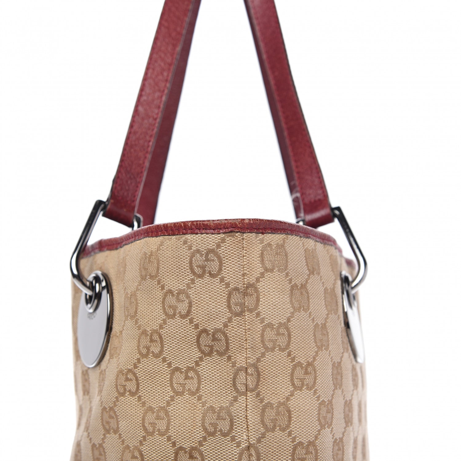 Gucci Monogram Large Eclipse Tote Red 15 of 15