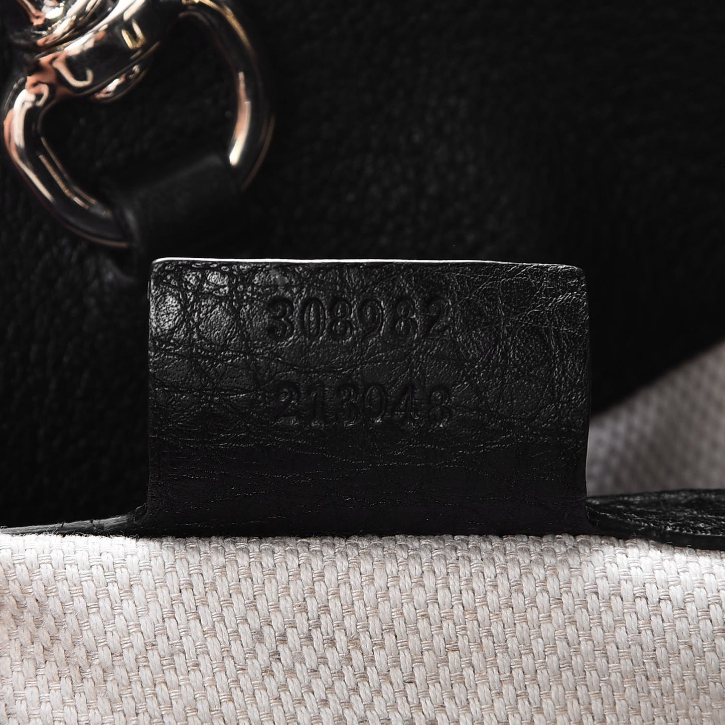 Pebbled Calfskin Medium Soho Chain Shoulder Bag Black