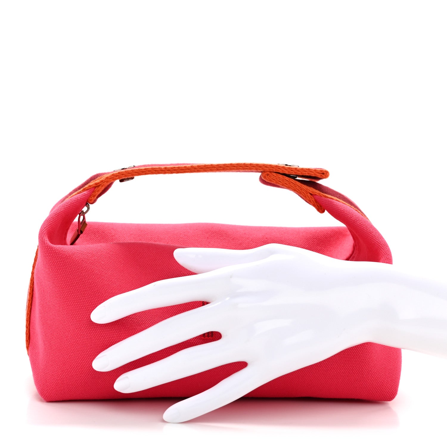 Hermes Canvas Small Bride-A-Brac Pouch Hibiscus 2 of 7