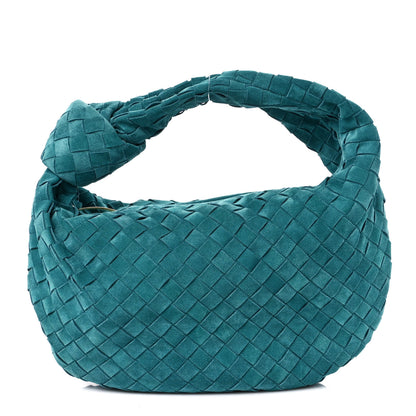 Bottega Veneta Suede Intrecciato Teen Jodie Hobo Petroleum Blue 1 of 11
