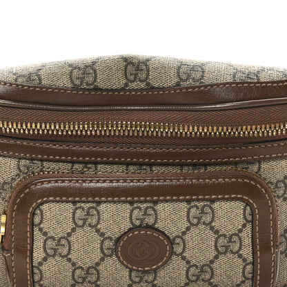 Gucci GG Supreme Monogram Textured Calfskin Retro Interlocking G Belt Bag Beige Ebony Brown Sugar 8 of 10
