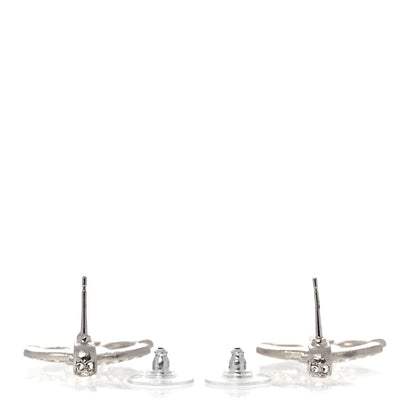 Chanel Crystal Palais Garnier CC Drop Earrings Silver 3 of 5