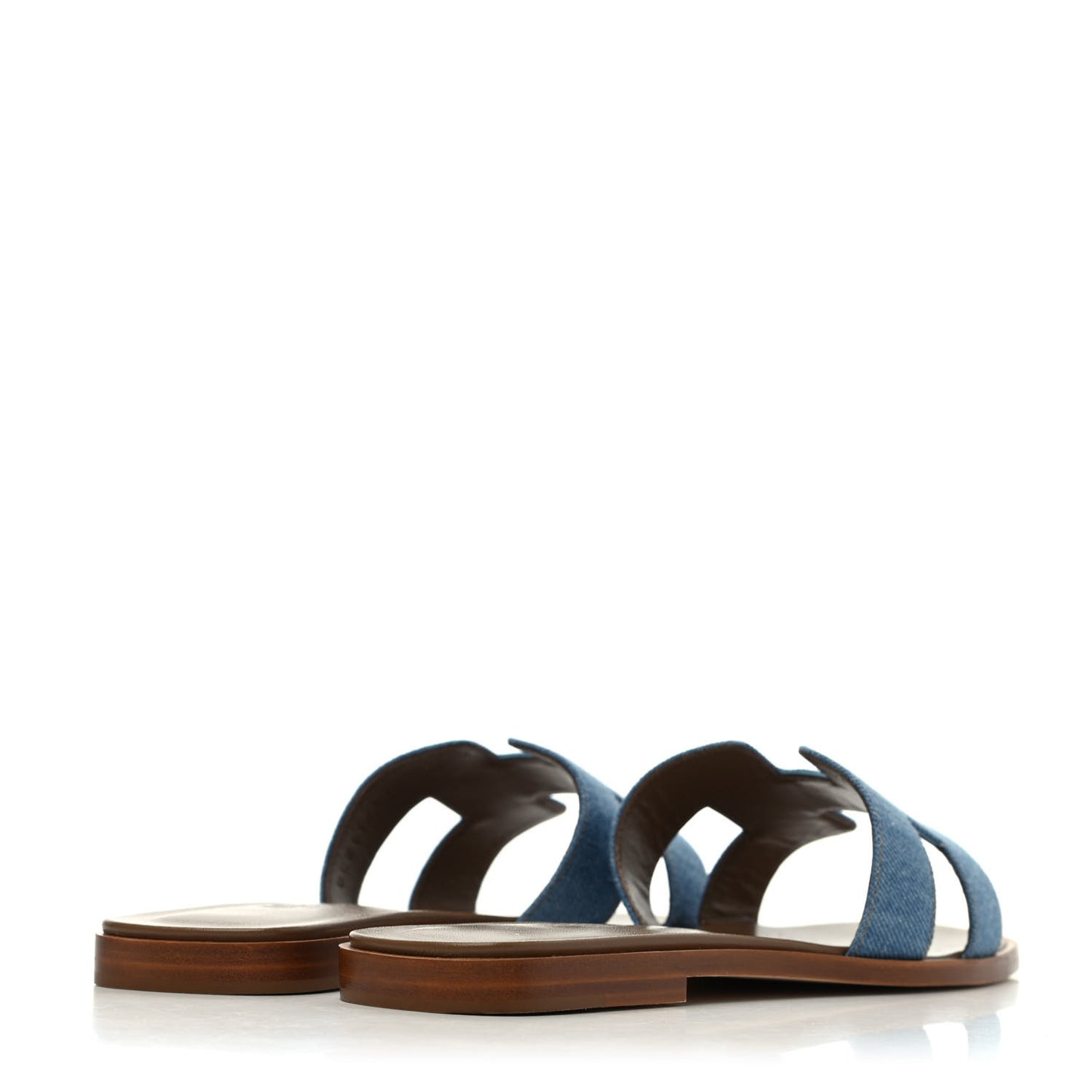 Denim Canvas Oran Sandals 39 Bleu Clair
