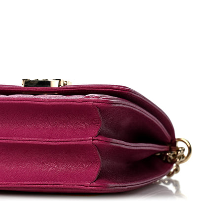 Chanel Caviar Quilted North South Boy Flap Fuchsia 10 of 12