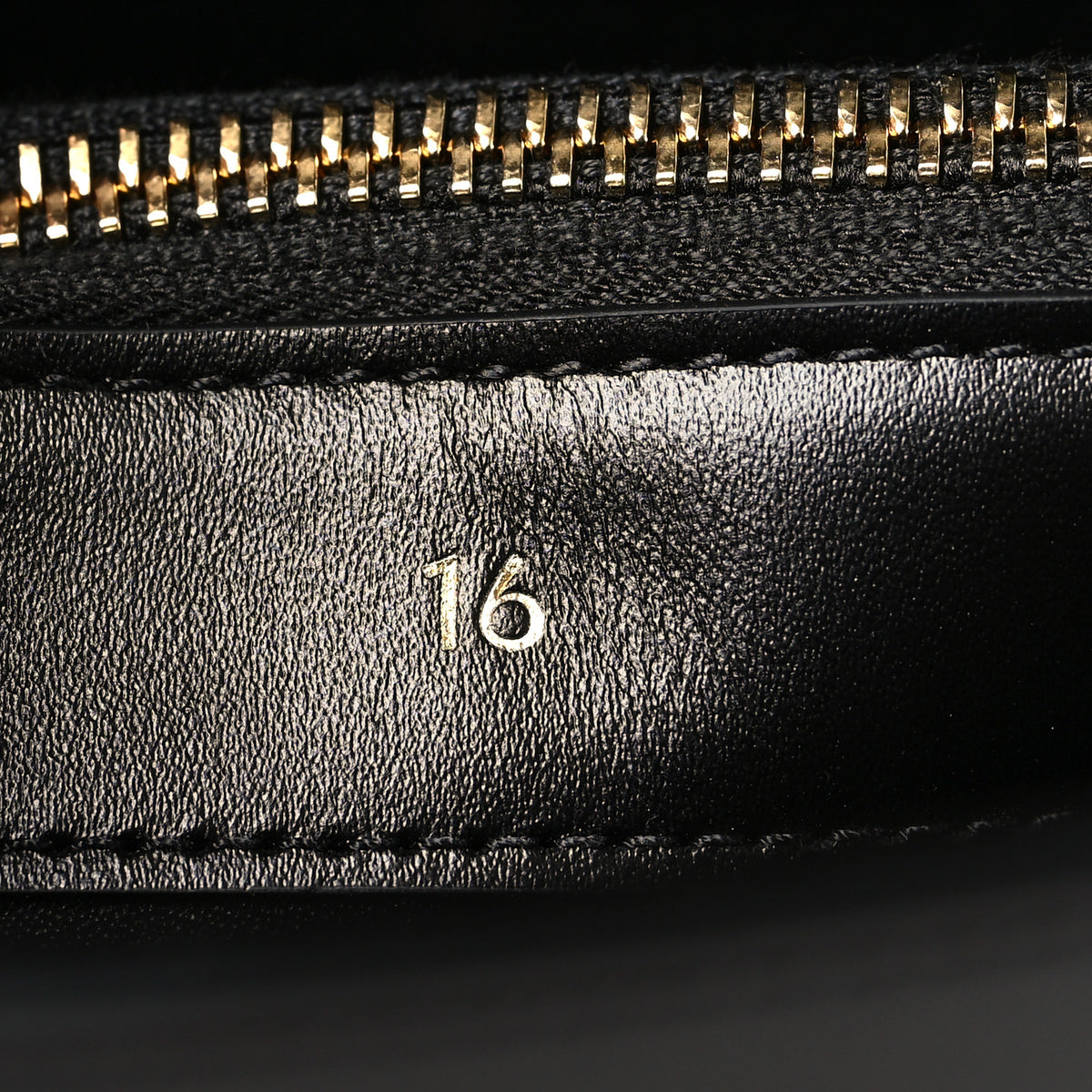 Celine Satinated Calfskin Small 16 Top Handle Bag Black 8 of 13