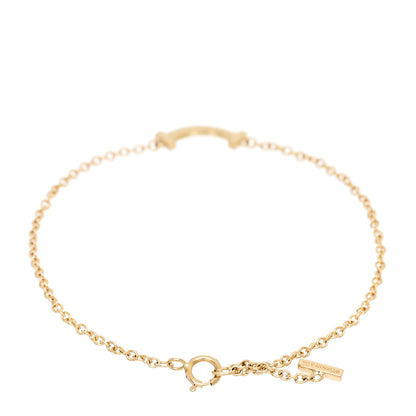 Tiffany 18K Yellow Gold Mini T Smile Bracelet 2 of 5