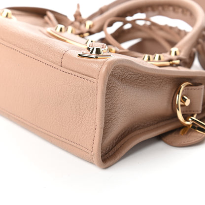 Balenciaga Chevre Gold Metallic Edge Hardware Mini City Rose Des Sables 7 of 10